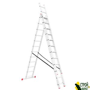 Aluminum ladder 3-section universal fold-out 3 * 12stup. 7.89m LT-0312 Intertool