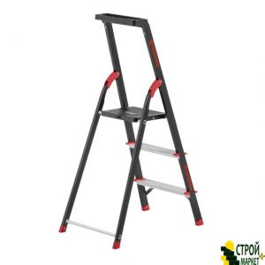 Stepladder 3 steps for collection tray, steel profile, the height of the upper stage 630mm, 409h667h1132mm, 150kg LT-0053 Intertool