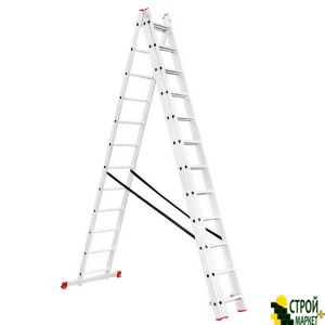 Aluminum ladder 3-section universal fold-out 3 * 12stup. 7.89m LT-0312 Intertool