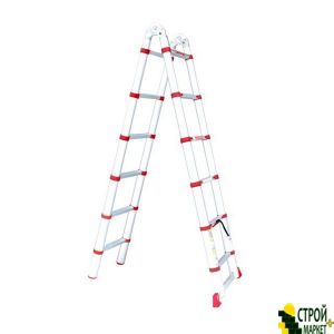 Aluminum ladders foldaway telescopic universal 12stup., 3.85m LT-3039 Intertool