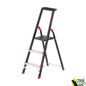 Stepladder 3 steps for collection tray, steel profile, the height of the upper stage 630mm, 409h667h1132mm, 150kg LT-0053 Intertool