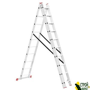 Aluminum ladder 3-section universal fold-out 3 * 10stup. 6.77m LT-0310 Intertool