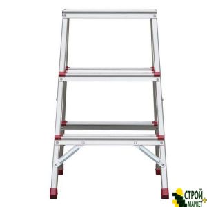 Stepladder 3 steps aluminum-sided, height 660mm LT-1103 Intertool