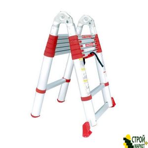 Aluminum ladders foldaway telescopic universal 12stup., 3.85m LT-3039 Intertool