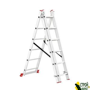 Aluminum ladder 3-section universal fold-out 3 * 6stup. 3.41m LT-0306 Intertool