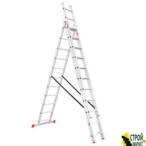 Aluminum ladder 3-section universal fold-out 3 * 11stup. 7.33m LT-0311 Intertool