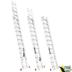 Aluminum ladder 3-section universal fold-out 3 * 12stup. 7.89m LT-0312 Intertool