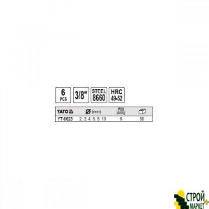 Set of extractors for extracting screws and bolts YT-0623 Yato