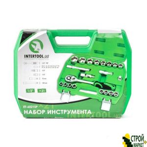 Набір інструментів 21ед., 1/2, Cr-V ET-6021SP Intertool