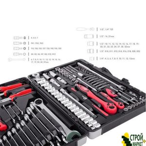 Professional toolbox 1/4 and 1/2; 119ed, Cr-V ET-7119 Intertool