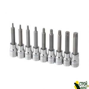 Bit Set TORX 1/2 "T20-T60, 100mm, S2, STORM ET-8401 Intertool