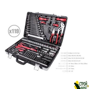 Professional toolbox 1/4 and 1/2; 119ed, Cr-V ET-7119 Intertool