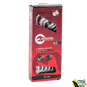 Set of keys flare 6 pcs., 6-17mm Cr.-V. HT-1101 Intertool