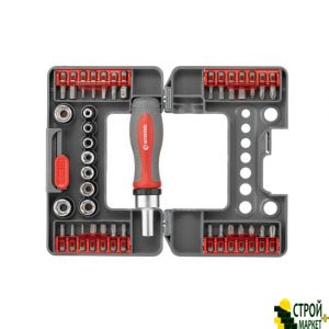 Ratchet screwdriver with set of nozzles and heads of 38 units, STORM VT-3638 Intertool