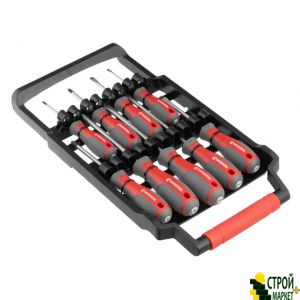 Screwdriver Set 9 units (SL3.0 * 75mm, SL5.0 * 75mm, SL6.0 * 100mm, SL6.0 * 150mm, SL8.0 * 150mm, PH0 * 75mm, PH1 * 75mm, PH2 * 100mm, PH3 * 150mm ) VT-3349 Intertool