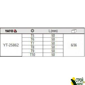 Set accurate precision screwdrivers Torx YT-25862 Yato