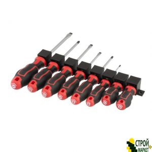 Screwdriver Set 8 units (SL5.0 * 100mm, SL6.0 * 38mm, SL6.0 * 125mm, SL8.0 * 150mm, PH0 * 75mm, PH1 * 100mm, PH2 * 38mm, PH2 * 125mm), STORM VT-3438 Intertool