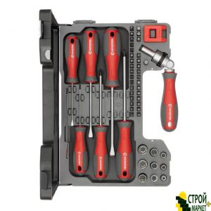 Screwdriver with set of nozzles 51 units VT-3352 Intertool