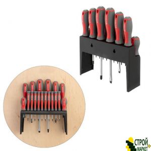 Screwdriver set 18 units (SL2.5 * 50mm, SL3.0 * 50mm, SL5.0 * 75mm, SL6.0 * 38mm, SL6.0 * 100mm, SL8.0 * 150mm, PH0 * 50mm, PH00 * 50mm, PH1 * 75mm, PH2 * 38mm, PH2 * 100mm, P VT-3350 Intertool