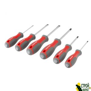 Screwdriver set 6 units (SL3.0 * 75mm, SL5.0 * 100mm, SL6.0 * 100mm, PH0 * 75mm, PH1 * 75mm, PH2 * 100mm) VT-3346 Intertool