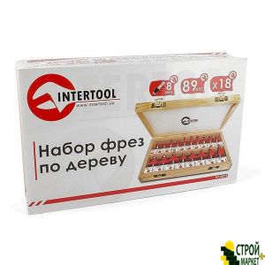 Набір фрез кінцевих по дереву, 18 шт. HT-0073 Intertool