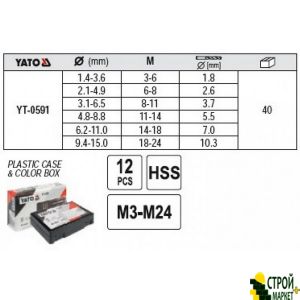 Extractors and Drills for metal YT-0591 Yato