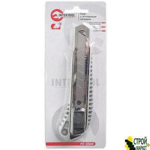 Knife blade scrap 18mm, with a metal guide antislip body HT-0504 Intertool