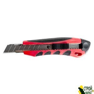 Break-off blade knife with a 18mm metal rail, slip-resistant body, crusher HT-0506 Intertool