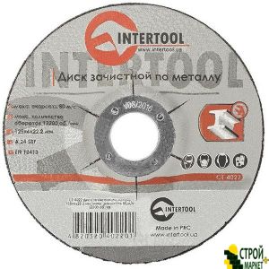 Круг зачистной по металлу 125*6*22.2мм CT-4022 Intertool