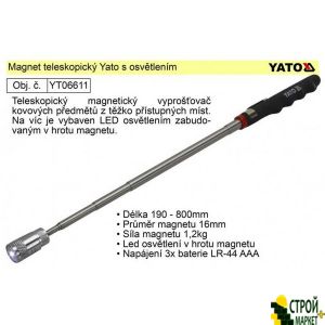 Capture magnetic telescopic backlit YT-06 611 Yato