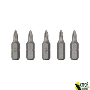 Комплект отверточных насадок PH1 1/4"*25мм, ACR, S2, уп. 5шт., STORM VT-0206 Intertool