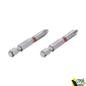 Комплект отверточных насадок PH2 1/4"*50мм, S2, уп. 2шт., STORM VT-0212 Intertool