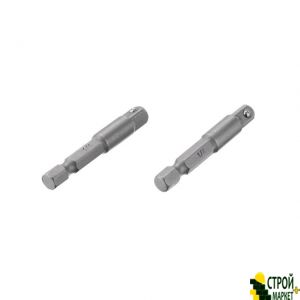 Переходник с Hex 1/4" на квадрат 1/4" под шуруповерт, CR-V, уп. 2шт VT-0234 Intertool