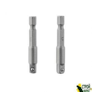 Переходник с Hex 1/4" на квадрат 1/4" под шуруповерт, CR-V, уп. 2шт VT-0234 Intertool