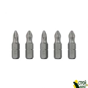 Комплект отверточных насадок PH2 1/4"*25мм, ACR, S2, уп. 5шт., STORM VT-0207 Intertool