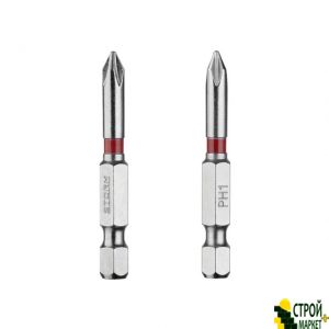 Комплект отверточных насадок PH1 1/4"*50мм, S2, уп. 2шт., STORM VT-0211 Intertool