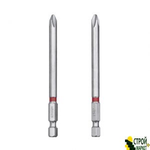 Комплект отверточных насадок PH2 1/4"*90мм, S2, уп. 2шт., STORM VT-0224 Intertool