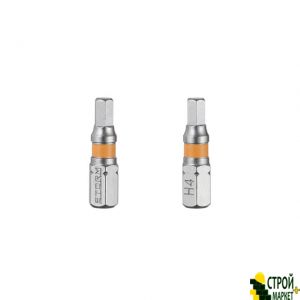 Комплект отверточных насадок Hex H4.0 1/4"*25мм, S2, уп. 2шт., STORM VT-0227 Intertool