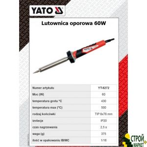 Soldering Electric 60 watt YT-8272 Yato