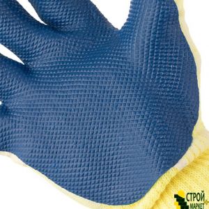 Glazier working gloves (mason) knitted blue latex coated with SP-0003 Intertool