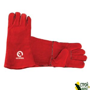 Suede gloves 14 red SP-0156 Intertool