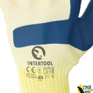 Glazier working gloves (mason) knitted blue latex coated with SP-0003 Intertool