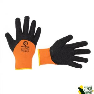 Glove orange knitted acrylic insulation, covered with black latex lined 10 "SP-0116 Intertool