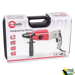 Puncher SDSplus 850 watts, about 0-900 • min, 0-4400ud • min, 3 modes, reverse, carrying case, accessories DT-0180 Intertool