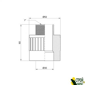 Муфта из PPR 32х1", наружная резьба SD00006458 Alfa Plast