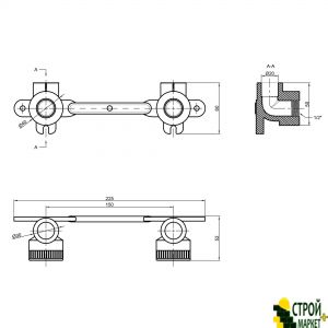 Планка под смеситель 20х1/2, внутренняя резьба SD00007294 Alfa Plast