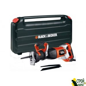 Сабельная пила сетевая Black+Decker 1050 Вт + кейс и аксессуары