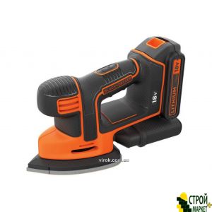 Вибрационная аккумуляторная шлифмашина Black+Decker Li-Ion 18 В