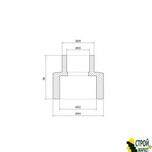 Муфта з PPR 32х20 редукционная SD00006309 Alfa Plast