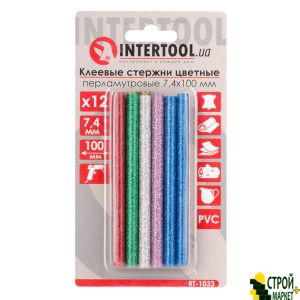 Set of pearl colored glue sticks 7.4mm * 100mm, 12pcs RT-1033 Intertool